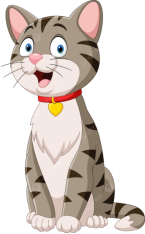 Cartoon Funny Cat Sitting On White Background, Wild, Background, Wildlife  PNG and Vector with Transparent Background for Free Download